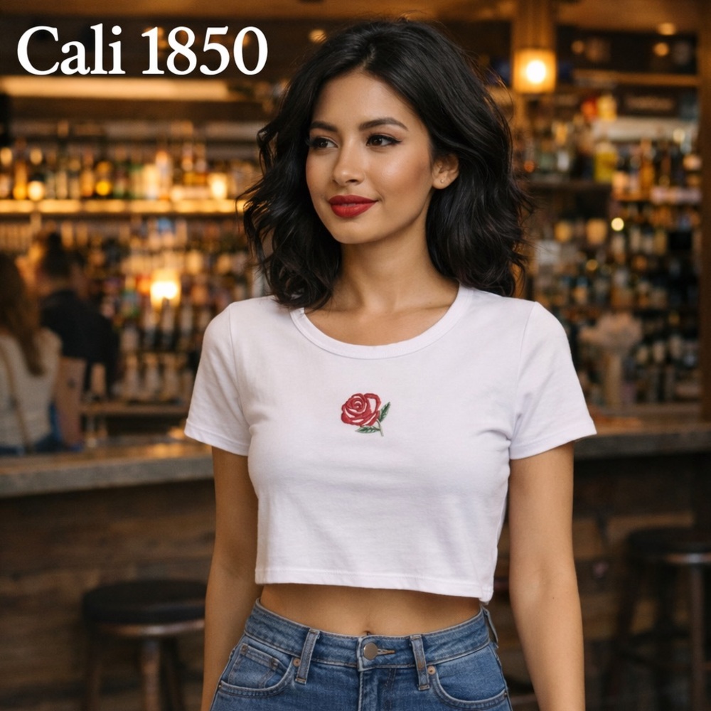 🌸 Y2K Cali 1850 cropped top NWT Size L   summer resort wear boho vacation preppy